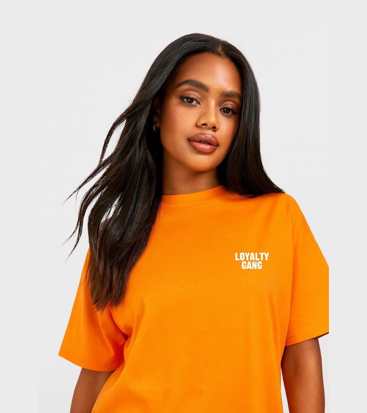 T-shirt orange LOYALTY - Oversize Premium